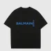 1Balmain T-Shirts for men Crew Neck Black blue logo #A46477