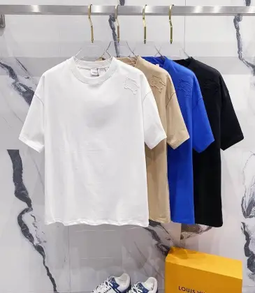 Burberry T-Shirts for MEN Solid Color Black/White/Blue/Grey #A46939