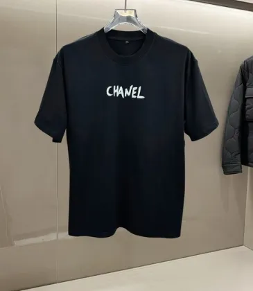 Ch**el T-Shirts Crew Neck  printing Black/White #A46407