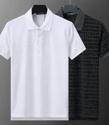 D&amp;G T-Shirts Polo for MEN pure white pure black #A46612