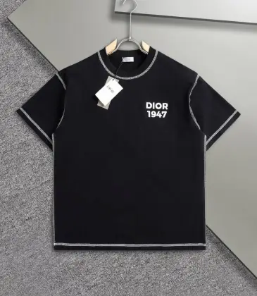 Dior T-shirts for men 1947 Black/White #A47007