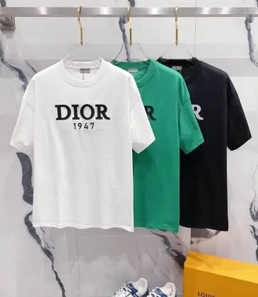 Dior T-shirts for men 1947 Black/White/Green #A47009
