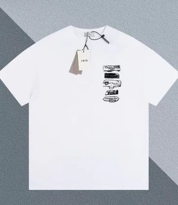 Dior T-shirts for men Black/White #A49397