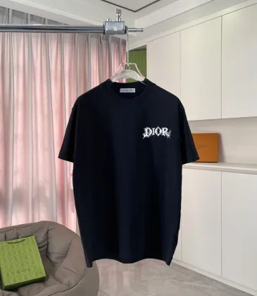 Dior T-shirts for men Black/White/Blue #A50274