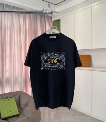 Dior T-shirts for men Black/White/Red #A50273