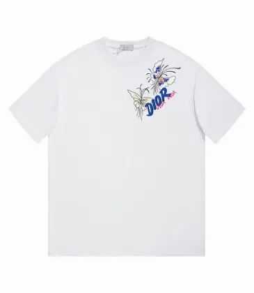 Dior T-shirts for men Butterfly Black/White #A47034