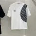 3Dior T-shirts for men Splicing flowers Black/White #A46423