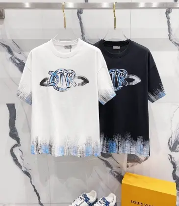 Dior T-shirts for men blue logo #A47019