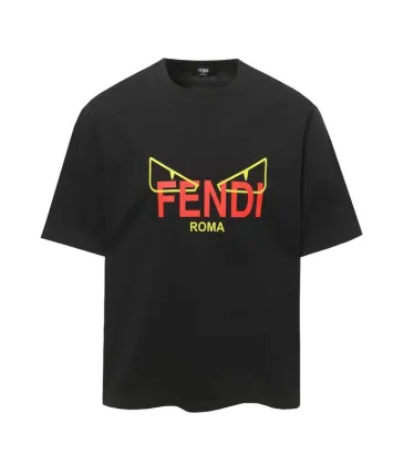 Fendi T-shirts for men Black/White #A49401