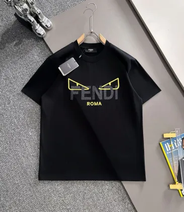 Fendi T-shirts for men Black/White #A49801