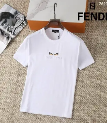 Fendi T-shirts for men Cat's Eye Black/Pink #A46431