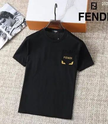 Fendi T-shirts for men Cat's Eye Black/White #A46464
