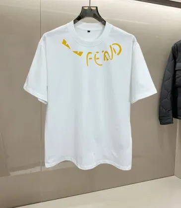 Fendi T-shirts for men Crew Neck Black/White #A46421