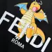 4Fendi T-shirts for men Flying Dragon Black/White #A47114