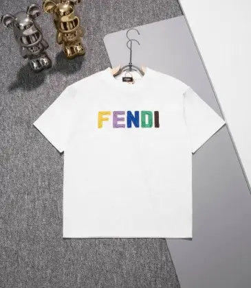 Fendi T-shirts for men color logo Black/White #A47096
