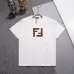 1Fendi T-shirts for men logo printing Black/White #A47094