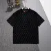 28Fendi T-shirts for men logo printing Black/White/Blue #A47099