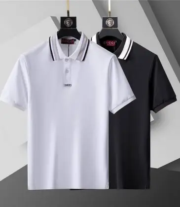 Gucci T-shirts for Gucci Polo Shirts Striped collar Black/White #A46546
