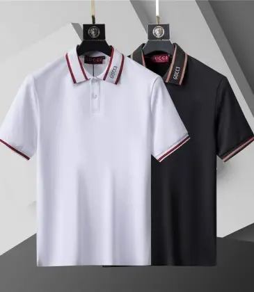 Gucci T-shirts for Gucci Polo Shirts collar logo Black/White #A46545