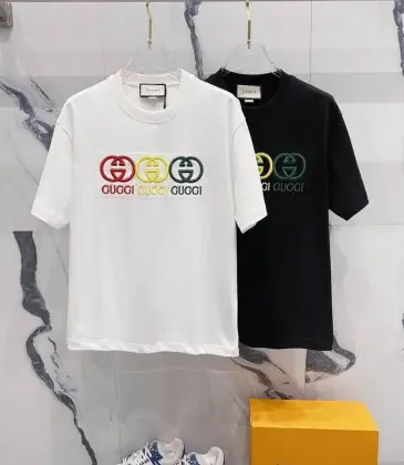Gucci T-shirts for Men' t-shirts 3 logos  Black/White #A46841
