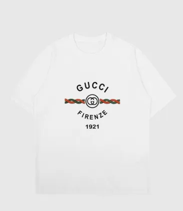 Gucci T-shirts for Men' t-shirts  Crew Neck Black/White Printing #A46475