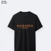 HERMES T-shirts for HERMES Polo Shirts Black/White/Blue #A47184