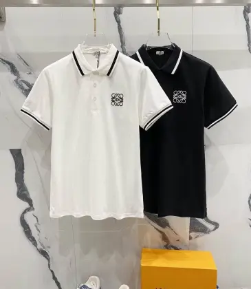LOEWE T-shirts Polo for MEN Black/White #A46640