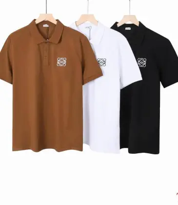 LOEWE T-shirts Polo for MEN Solid Color Black/White #A46644