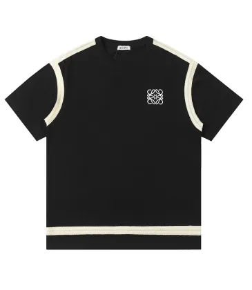 LOEWE T-shirts for MEN Stitching Embroidery Black #A48638