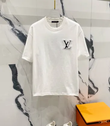 Louis Vuitton T-Shirts 3D Letter Monogram Embroidered Cotton #A48644