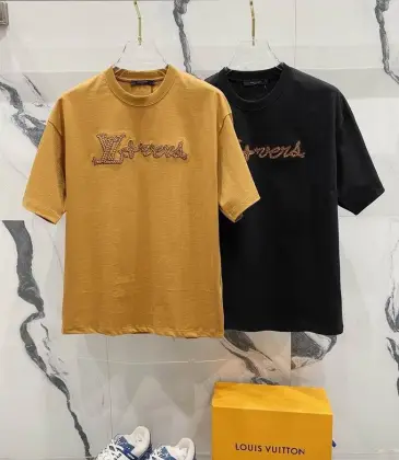 Louis Vuitton T-Shirts for AAAA Louis Vuitton T-Shirts Black/Khaki #A46779