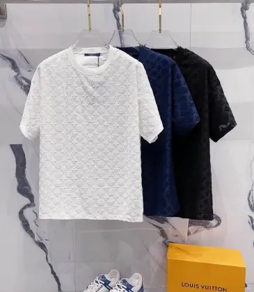 Louis Vuitton T-Shirts for AAAA Louis Vuitton T-Shirts Black/White/Blue #A46758