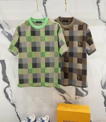 Louis Vuitton T-Shirts for AAAA Louis Vuitton T-Shirts Plaid Print #A46777
