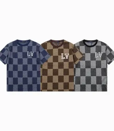 Louis Vuitton T-Shirts for AAAA Louis Vuitton T-Shirts Plaid Print #A46789