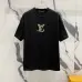 3Louis Vuitton T-Shirts for AAAA Louis Vuitton T-Shirts embroidery Black/White #A46750
