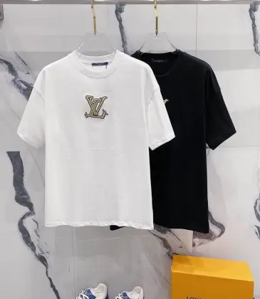 Louis Vuitton T-Shirts for AAAA Louis Vuitton T-Shirts embroidery Black/White #A46750