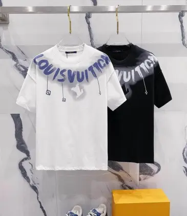 Louis Vuitton T-Shirts for AAAA Louis Vuitton T-Shirts embroidery Black/White #A46753