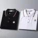 22Moncler T-shirts Polo for men Buttons Black/White #A46649