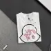 7Moncler T-shirts for men 1952 Black/White #A47255