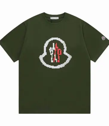 Moncler T-shirts for men Black/White/Green #A47259