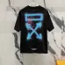 4OFF WHITE T-Shirts for MEN Black/White #A47288
