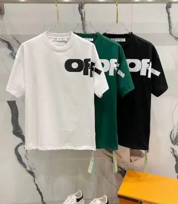 OFF WHITE T-Shirts for MEN Black/White/Green #A47300