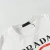 6PRADA Short Sleeve Shirts for Men Cotton Milano Black/White #A49042