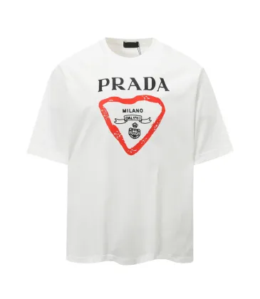 PRADA Short Sleeve Shirts for Men Cotton Milano Black/White #A49042