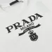 4PRADA Short Sleeve Shirts for Men Cotton Milano Black/White #A49043