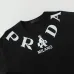6PRADA Short Sleeve Shirts for Men Cotton Milano Black/White #A49044