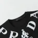 7PRADA Short Sleeve Shirts for Men Cotton Milano Black/White #A49044