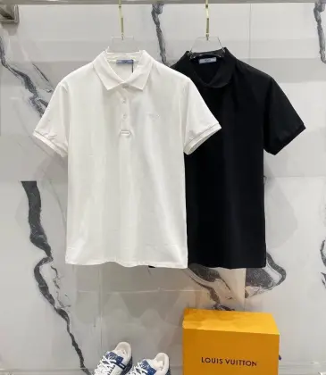 Prada T-Shirts Polo for Men Buttons Black/White #A46675