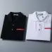 24Prada T-Shirts Polo for Men red logo Buttons Black/White #A46679