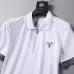 14Prada T-Shirts Polo for Men zipper Black/White #A46682